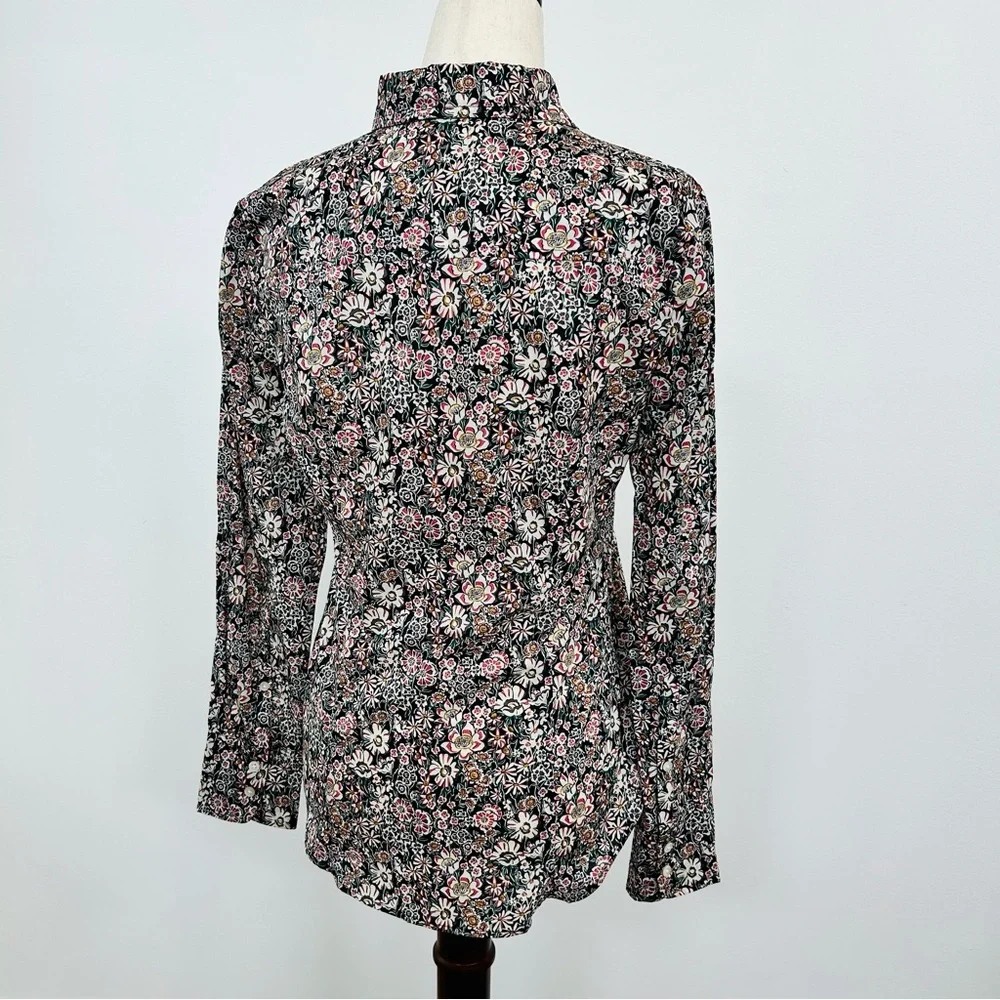 J.Crew Liberty Fabric Floral Button Down Shirt Women Size 0